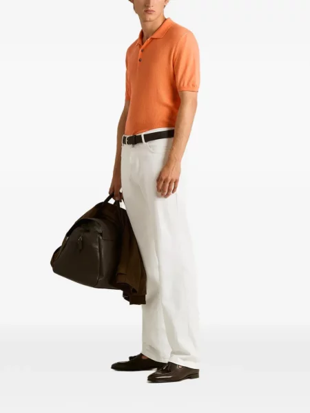 Tricou polo Kiton portocaliu