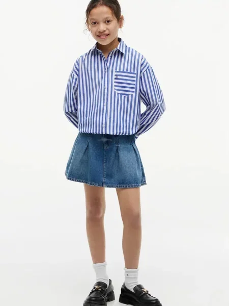 Tommy Hilfiger риза за деца от синьо
