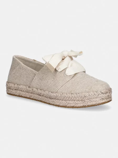 Toms dámske espadrilky CAROLINA LACE UP béžová