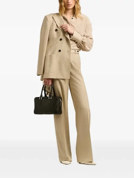 Geantă shopper Kiton din piele negru