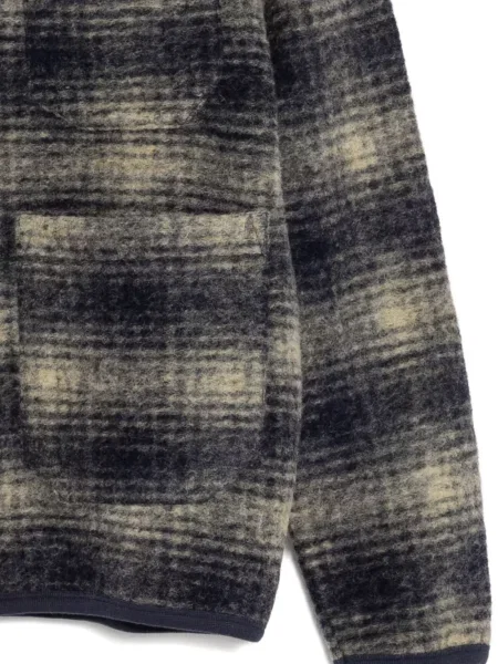 Cardigan Universal Works în carouri albastru