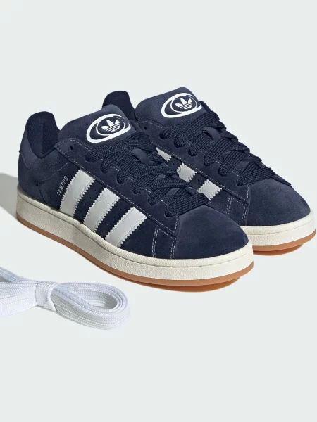 Кожаные кеды Adidas синие