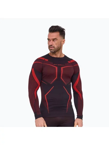 Bluza termoaktywna Brubeck Dry black/red czarna