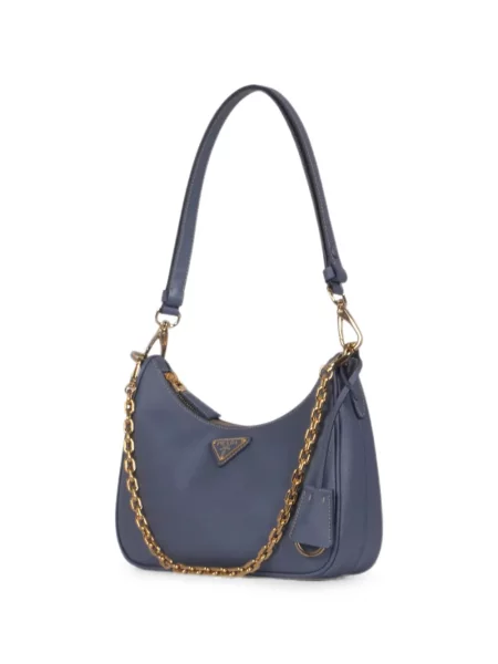 Colier Prada din piele albastru