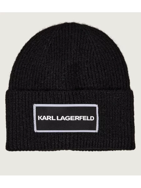 Karl Lagerfeld Sapka K/Essential gyapjú hozzáadásával fehér