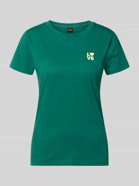 T-shirt o kroju regular fit z czystej bawełny model Boss Orange
