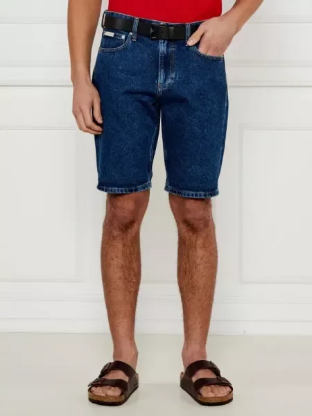 Calvin Klein Jeans Farmer rövidnadrág kék