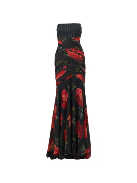 Rochie de șifon Carolina Herrera din șifon cu imagine negru