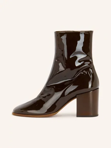 Dries Van Noten Lakierowane Botki gruen