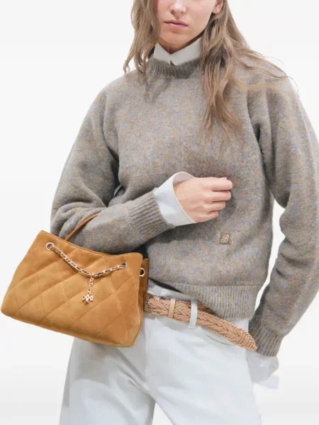 Geantă Tory Burch din piele de căprioară