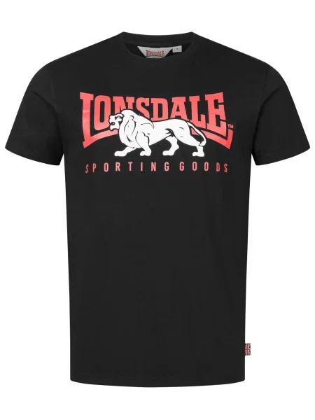 LONSDALE Tricou Ervan roșu intens / negru alb