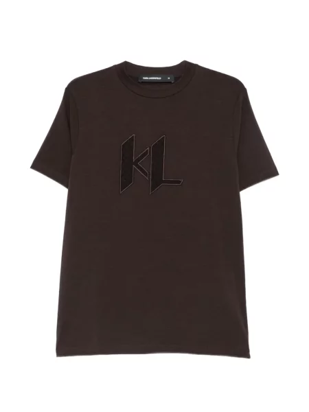 Tricou Karl Lagerfeld cu autograf maro