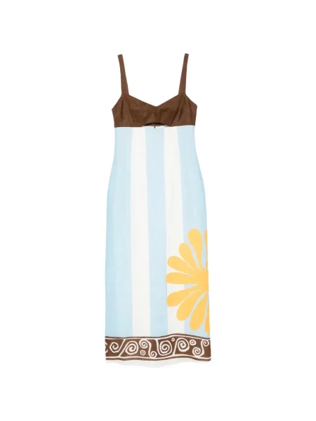 Rochie midi Cala De La Cruz maro