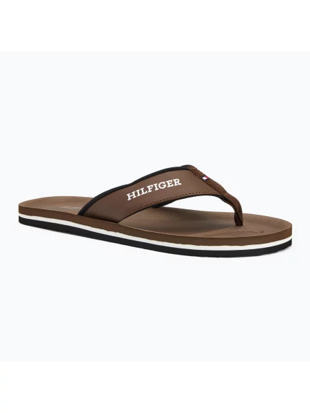 Férfi flip-flop papucs Tommy Hilfiger Padded Comfort B Sandal legacy brown Padded Comfort B Sandal barna