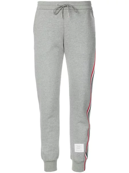 Pantaloni de trening Thom Browne cu dungi gri