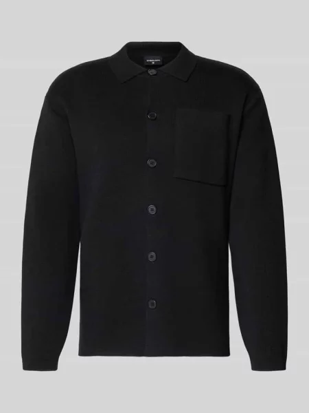 Koszulka polo o kroju regular fit z mieszanki bawełny i wełny model ‘AIDEN’ Strellson czarne