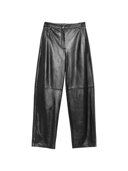 Pantaloni Max Mara din piele negru