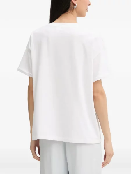 Scurt tricou Silvian Heach alb