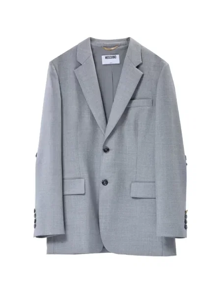 Sacou Moschino cu broderie de lână gri