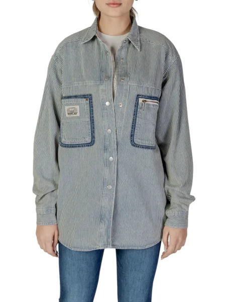 Replay Koszula Wierzchnia blau niebieska