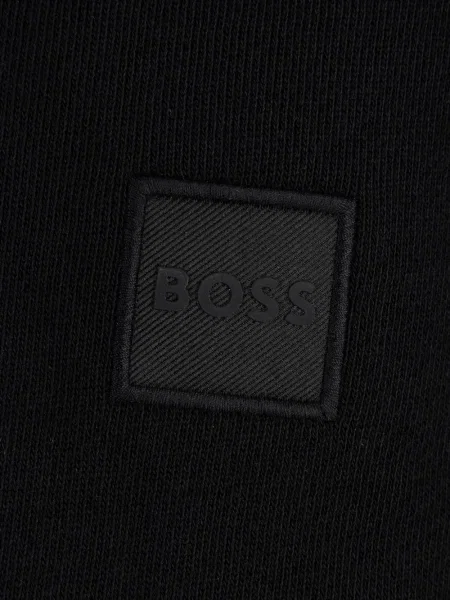 Hanorac cu glugă Boss cu autograf negru