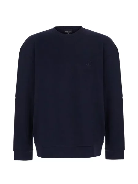 Pulover Giorgio Armani cu broderie albastru
