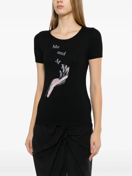 Tricou Yohji Yamamoto cu imagine negru