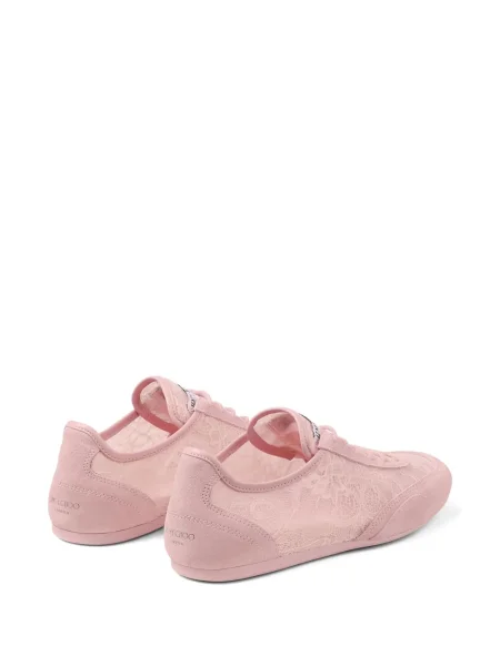 Sneakerși Jimmy Choo din dantelă roz