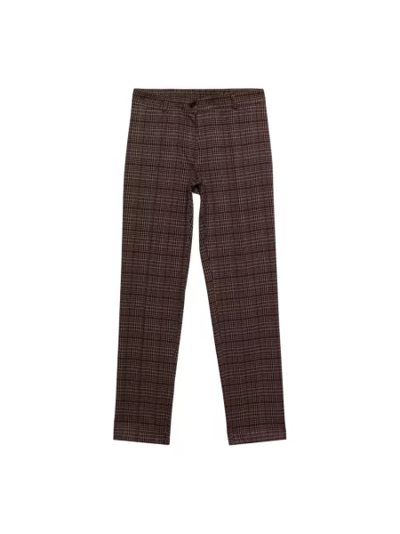Spodnie Oltre w kratkę czerwone