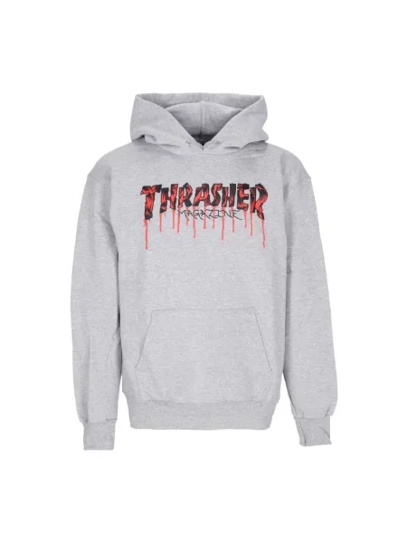 Bluza z kapturem Thrasher z kapturem szara