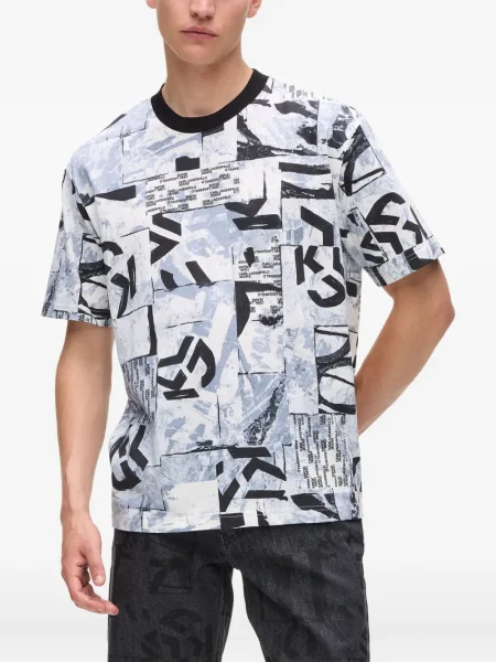 Тениска Karl Lagerfeld Jeans с принт бяло