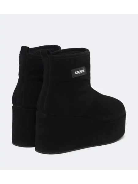 Botine Coperni din piele de căprioară cu pană negru