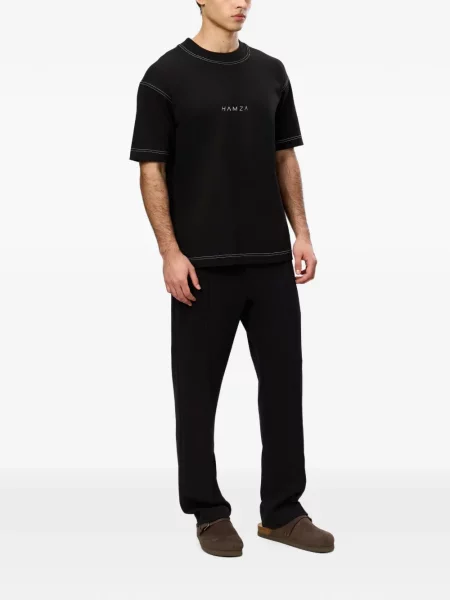 Tricou Hamza cu broderie negru