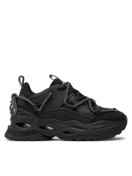 Pantofi Buffalo din dantelă negru