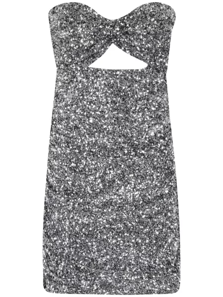 Rochie mini Amen de costum argintiu