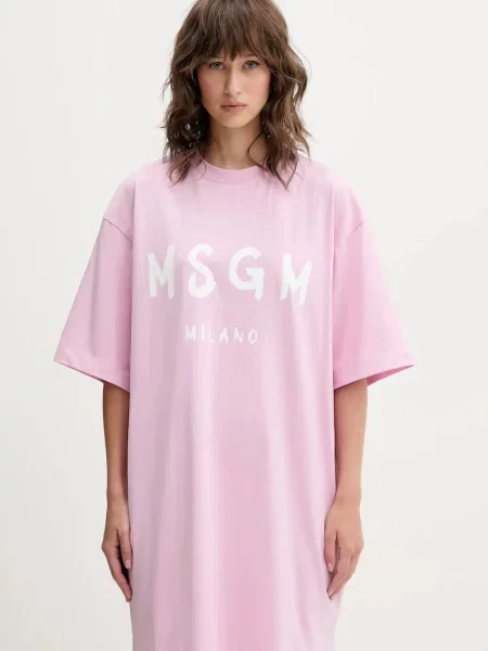MSGM rochie din mini oversize roz