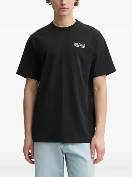 Тениска Les Deux бродирана черно