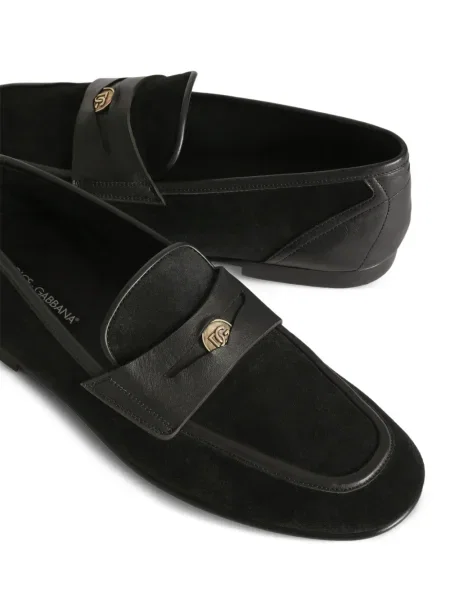 Papuci de casă Dolce & Gabbana din piele negru