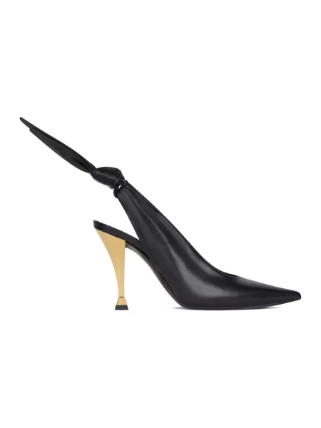 Czółenka Givenchy z otwartą piętą elegancka czarna