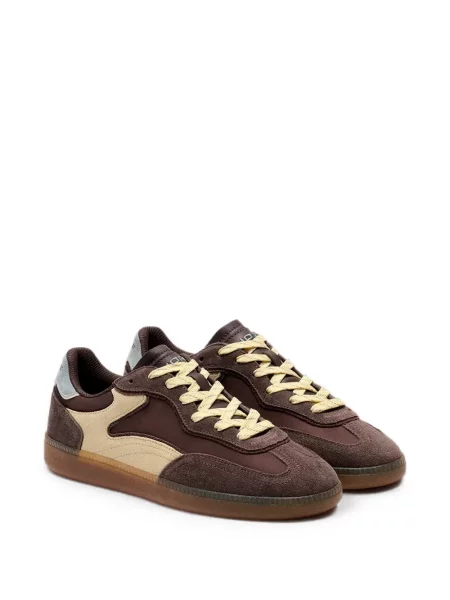 Sneakerși Hoff cu șireturi din piele de căprioară maro