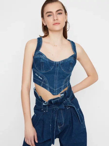 Top Trendyol albastru