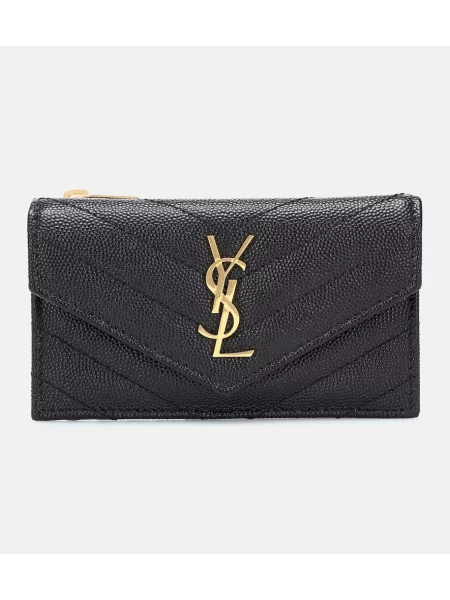 Kožni novčanik Saint Laurent crna