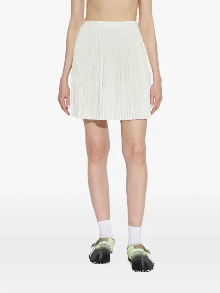 Fusta plisata Lacoste alb