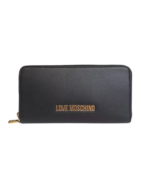 Portfel Love Moschino z logo czarny