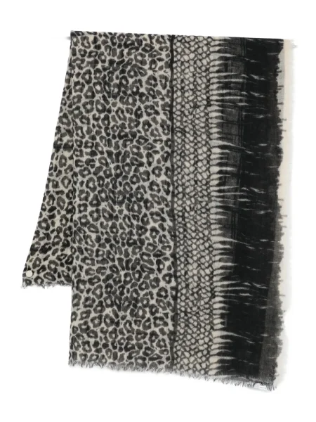 Šal Pierre-louis Mascia s printom s životinjskim uzorkom crna