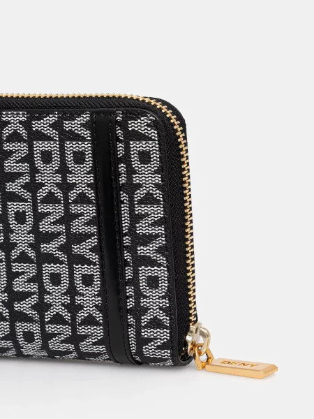 Шкіряний гаманець Dkny чорний