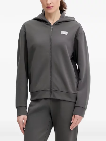 Komplet dresowy Ea7 Emporio Armani z kapturem szary
