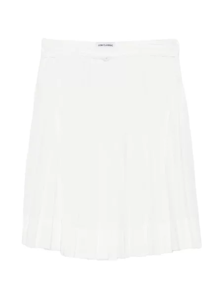 Plisirana klasična plisirana suknja Low Classic iznad koljena bijela