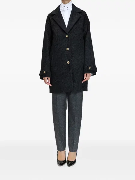 Bouclé palton Just Cavalli negru