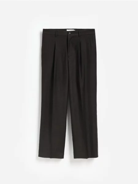 Reserved Pantaloni de lână cacao-cu-lapte